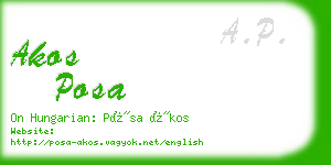 akos posa business card